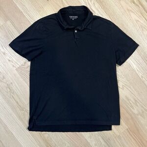 Flint and Tinder Shirt Golf Polo Men's Size XL Black Made USA Classic Casual